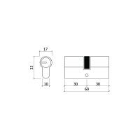 Cilindro Segurança 10 Pinos 60mm Cilindro Segurança 10 Pinos 60mm