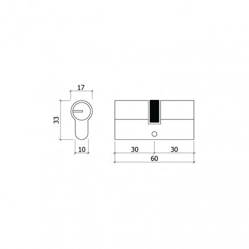 Cilindro Segurança 10 Pinos 60mm Cilindro Segurança 10 Pinos 60mm