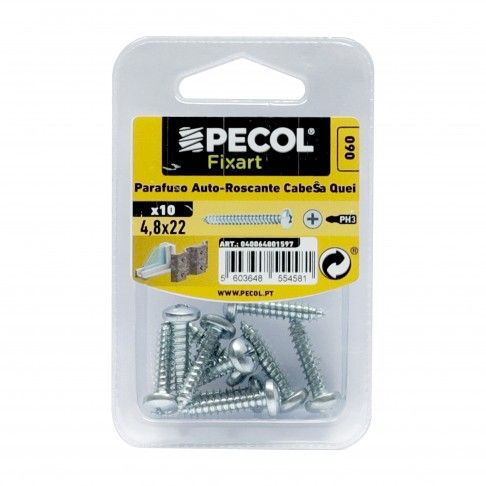 Parafuso Auto Roscante Cabeça Queijo 4,8x22 Parafuso Auto Roscante Cabeça Queijo 4,8x22