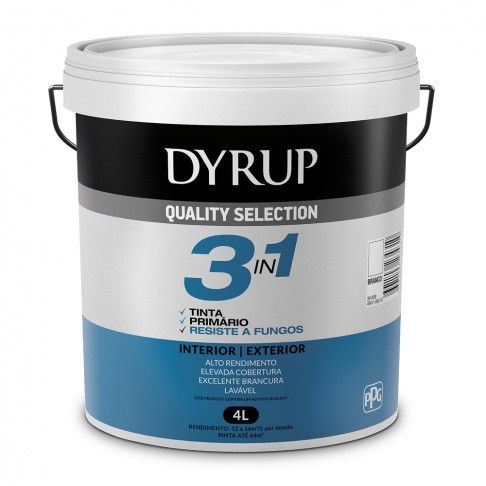 Tinta 3Em1 Interior/Exterior Anti Fungos Branco 4L Tinta 3Em1 Interior/Exterior Anti Fungos Branco 4L