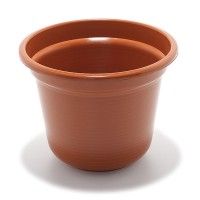 Vaso Cilindro 20cm Castanho Vaso Cilindro 20cm Castanho