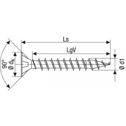 Parafuso Cabeça Plana Yellox 4x45 L 100 unid. Parafuso Cabeça Plana Yellox 4x45 L 100 unid.