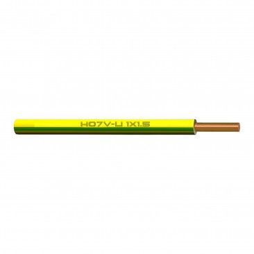 Cabo Ho7 V-U 1x1.5mm Amarelo/Verde 1m