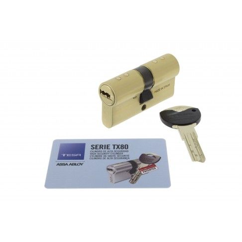 Cilindro Chave Pontos Tx80 40x40mm Latão Cilindro Chave Pontos Tx80 40x40mm Latão