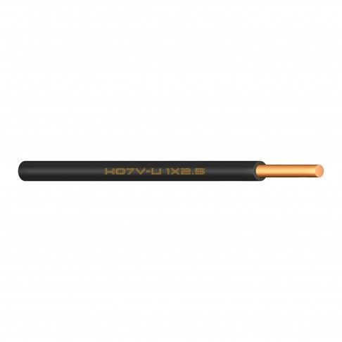 Cabo Ho7 V-U 1x2.5mm² Preto 1m Cabo Ho7 V-U 1x2.5mm² Preto 1m