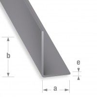 Perfil Ângulo PVC Cinza 10x20mm-2m Perfil Ângulo PVC Cinza 10x20mm-2m