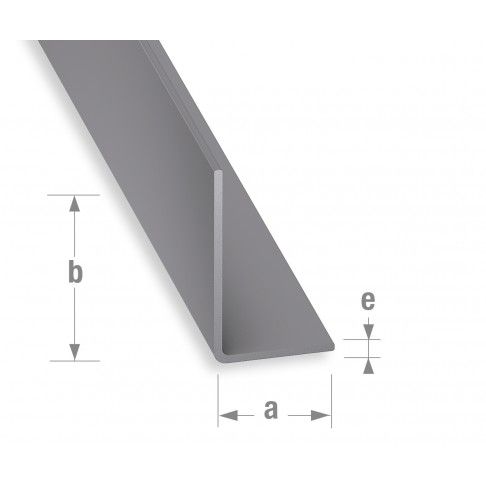 Perfil Ângulo PVC Cinza 10x20mm-2m Perfil Ângulo PVC Cinza 10x20mm-2m