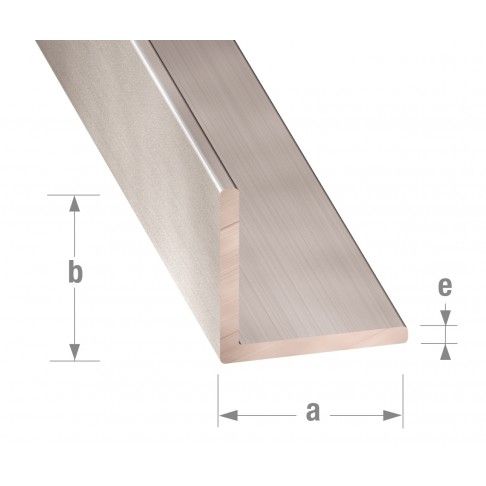 Perfil Ângulo Alumínio Inox 15x15mm- 2m Perfil Ângulo Alumínio Inox 15x15mm- 2m