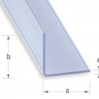 Perfil Ângulo PVC Transparente 20x20mm-2,6m Perfil Ângulo PVC Transparente 20x20mm-2,6m