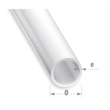 Tubo Redondo PVC Branco 10x1,2mm-1m