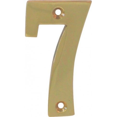 Algarismo 7 Latão Polido 65mm Algarismo 7 Latão Polido 65mm