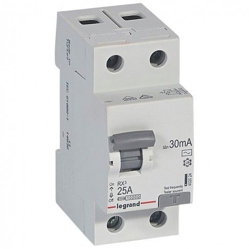Interruptor Diferencial 2p 25a 30 Ma Ac LEGRAND Interruptor Diferencial 2p 25a 30 Ma Ac LEGRAND