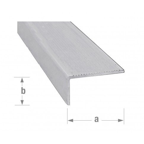 Perfil proteção degrau, alumínio 45x23mm - 1m Perfil proteção degrau, alumínio 45x23mm - 1m