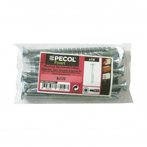 Parafuso Aglomerado Cabeça Embeber Torx 8x120 Parafuso Aglomerado Cabeça Embeber Torx 8x120