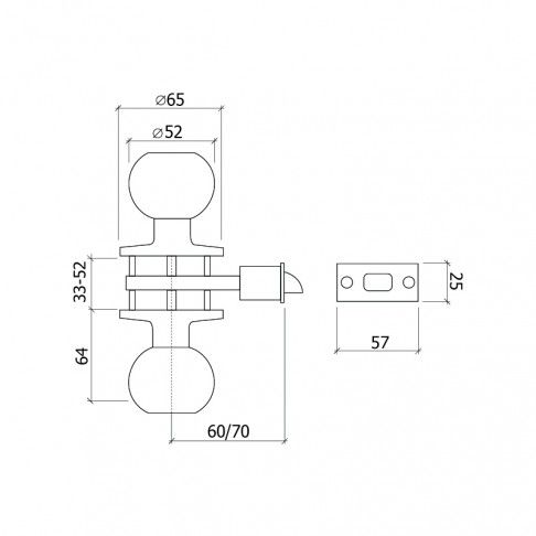 Fechadura Tubular 607 Inox Fechadura Tubular 607 Inox