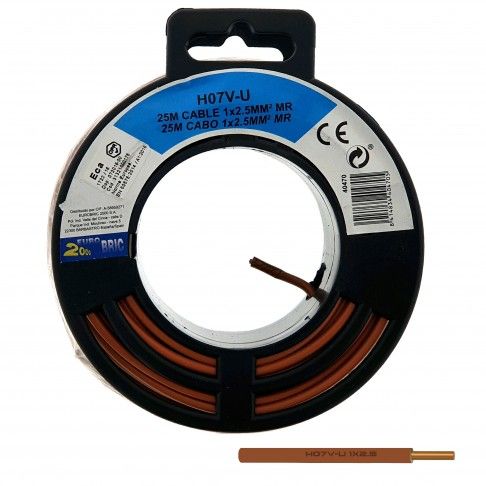 Cabo Ho7 V-U 1x2.5mm² Castanho 25m Cabo Ho7 V-U 1x2.5mm² Castanho 25m