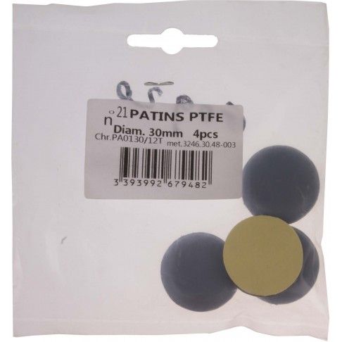 Patins Deslizantes Ptfe Adesivo Ø 30mm 4 unidades Patins Deslizantes Ptfe Adesivo Ø 30mm 4 unidades