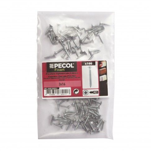 Parafuso Aglomerado Cabeça Embeber Pz 3x16 Parafuso Aglomerado Cabeça Embeber Pz 3x16