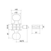 Fechadura Tubular 607 Bronze Fechadura Tubular 607 Bronze