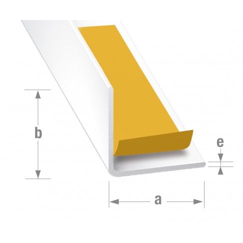 Cantoneira Adesiva PVC Branco 10x10x1,5mm-2,6m Cantoneira Adesiva PVC Branco 10x10x1,5mm-2,6m