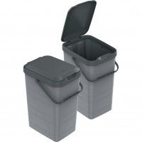 Balde c/ fixação 14L WALBIN cinza Balde c/ fixação 14L WALBIN cinza