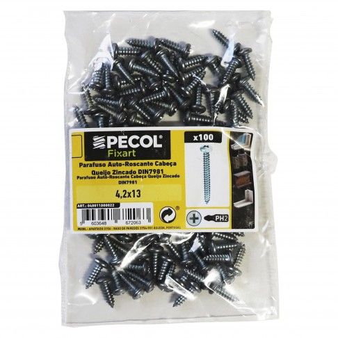 Parafuso Atr Cabeça Queijo Din 7981 4,2x13 Aço Zn Sc100 Parafuso Atr Cabeça Queijo Din 7981 4,2x13 Aço Zn Sc100