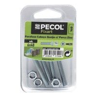 Parafuso Cabeça Queijo M6x40 + Porca Zn Bl 8 Parafuso Cabeça Queijo M6x40 + Porca Zn Bl 8