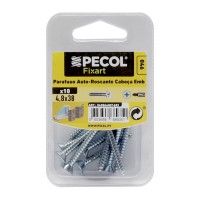 Parafuso P/Chapa Cabeça Embeber Aço Zn 4,8x38 Bl 10 Parafuso P/Chapa Cabeça Embeber Aço Zn 4,8x38 Bl 10