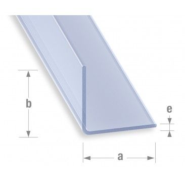 Cantoneira Pvc 20x20x1mm1m Transparente