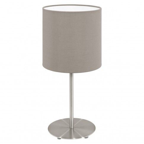 Candeeiro De Mesa Pasteri Nickel Taupe Candeeiro De Mesa Pasteri Nickel Taupe
