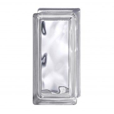 1/2 Tijolo Vidro Transparente Ondulado 19x9x8cm