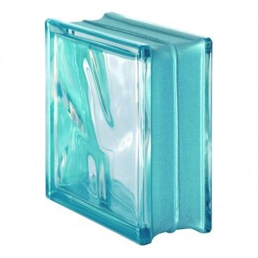 Tijolo Vidro Refletor Azul 19x19x8cm