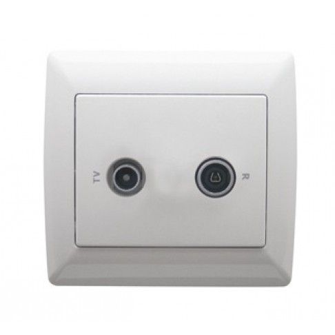 Tomada Tv/Fm Sirius 70 Branco Tomada Tv/Fm Sirius 70 Branco
