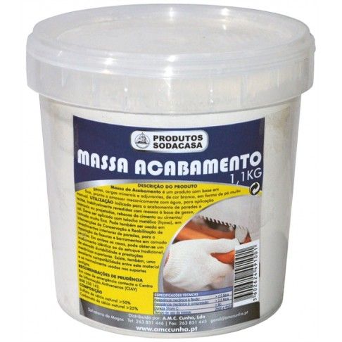 Massa Acabamento Pó Balde 1,1kg Massa Acabamento Pó Balde 1,1kg