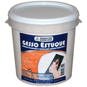 Gesso Estuque Balde 1kg