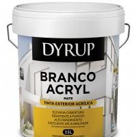 Tinta Dyrup Acryl Exterior Mate Branco 15l Tinta Dyrup Acryl Exterior Mate Branco 15l