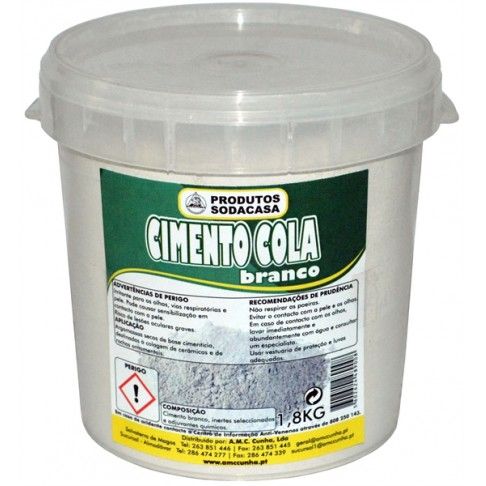 Cimento Cola Balde Branco 1,8kg