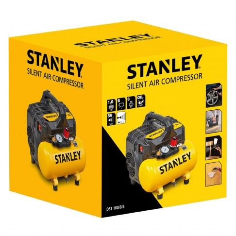 COMPRESSOR 6L SILENT 1HP 105L/min STANLEY COMPRESSOR 6L SILENT 1HP 105L/min STANLEY