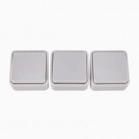 Pack 3 Interruptores Saliente Branco Pack 3 Interruptores Saliente Branco