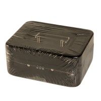 Mini Cofre 3 Combinações 9x20x16cm Preto Mini Cofre 3 Combinações 9x20x16cm Preto
