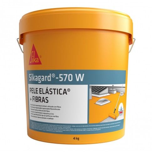 Sikagard 570w Pele Elstica + Fibra Cinza 4kg