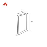 P Mvel Quadrado 350x250x40x5 Preta