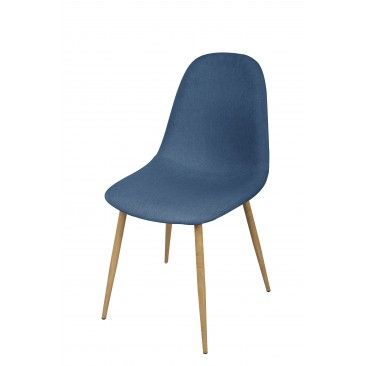 Cadeira Bremen C/Ps Madeira Azul/Cinza