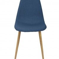Cadeira Bremen C/Pés Madeira Azul/Cinza Cadeira Bremen C/Pés Madeira Azul/Cinza