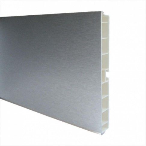 Rodapé Pvc Alumínio Liso 400x15cm Rodapé Pvc Alumínio Liso 400x15cm