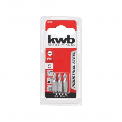 Conjunto 3 Bits 25mm Ph1 Kwb Conjunto 3 Bits 25mm Ph1 Kwb