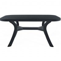 Mesa Caribe Rattan 150x90cm Antracite Mesa Caribe Rattan 150x90cm Antracite