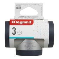 Ficha Tripla 2p+T Lateral Preto Ficha Tripla 2p+T Lateral Preto