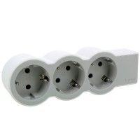 Bloco Tomadas 3x2p+T S/Cabo Branco/ Cinza Bloco Tomadas 3x2p+T S/Cabo Branco/ Cinza