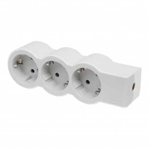 Bloco Tomadas 3x2p+T S/Cabo Branco/ Cinza Bloco Tomadas 3x2p+T S/Cabo Branco/ Cinza